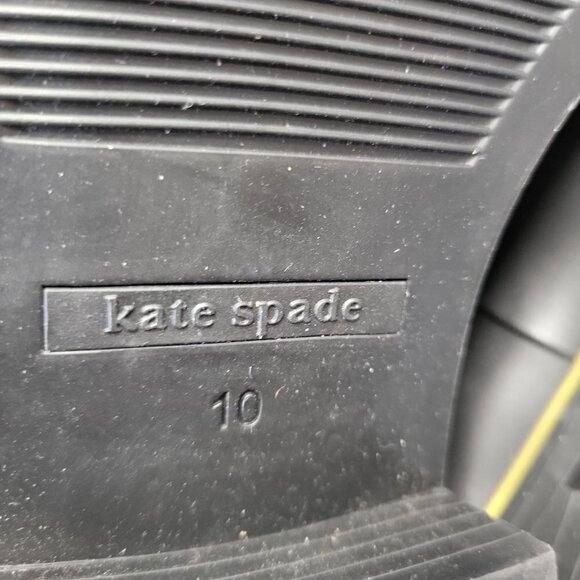 Kate Spade Women's Black Chelsea Rain Booties Size 10 - Picture 15 of 16